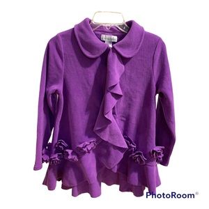 Chasing Fireflies Purple Fleece Jacket Girl’s Size 10